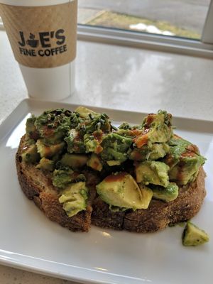 Avocado Toast at Joe's Fine Coffee in Deming