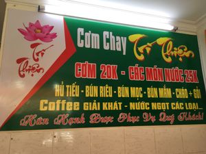 Main sign/menu at Tri Thien in Ho Chi Minh City