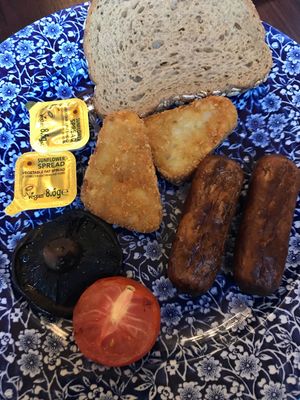 Vegan breakfast  at The Standing Order in Edinburgh