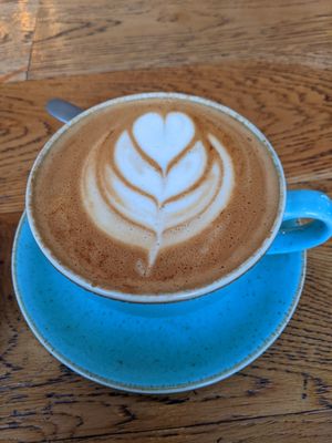 Oat latte, standard and tastes good at The Cult of Coffee in Aberdeen