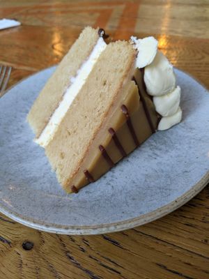 Homemade vegan toffee cake (not Vegan Bay), bit dense but worth the calories at The Cult of Coffee in Aberdeen