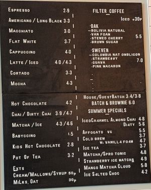 Menu (Aug 2026) at The Cult of Coffee in Aberdeen