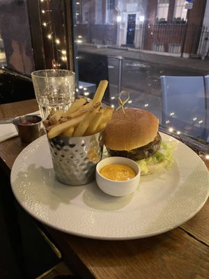 SPICED FALAFEL BURGER  at The Green Man in London