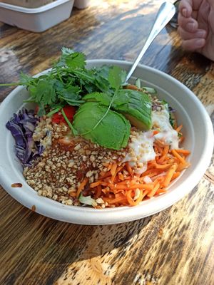 Vegan bandit bowl at Banhmi Bandits in Aarhus
