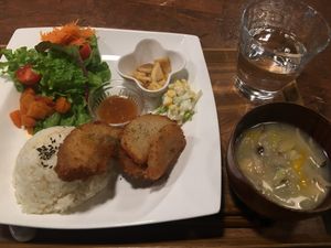 Daikon cutlet at Minori Shokudou in Kyoto