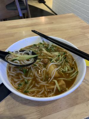 Assam laksa yums! at D'Life Signature 蔬品軒 - Novena in Central Singapore