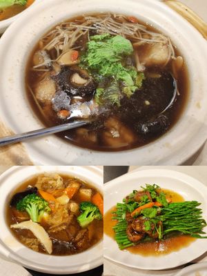 Set Meal for 2: Claypot Bak Kut Teh, Fragrant Claypot Tofu and Asparagus with Scallops at D'Life Signature 蔬品軒 - Novena in Central Singapore