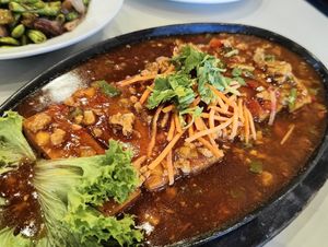 Tofu on hotplate at D'Life Signature 蔬品軒 - Novena in Central Singapore