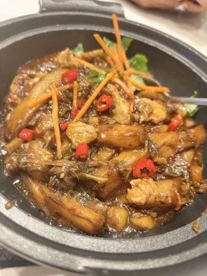 Mei cai eggplant 🍆 Feb 25 at D'Life Signature 蔬品軒 - Novena in Central Singapore