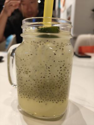 Calamari chia seed Feb 25 at D'Life Signature 蔬品軒 - Novena in Central Singapore