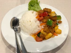 Sweet and sour pork rice at D'Life Signature 蔬品軒 - Novena in Central Singapore