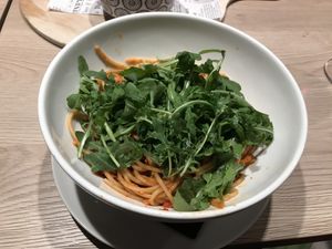 Vegan Bolognese  at Aja in Zurich