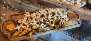 Loaded fries at Renaissance in Manali