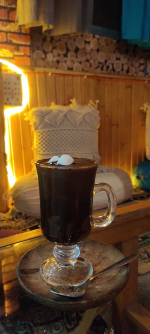 Vegan hot chocolate at Renaissance in Manali