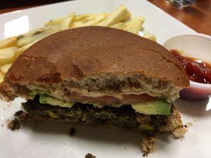 Black bean burger at Foodamed in Mc Allen