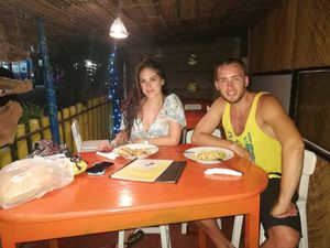 Happy customers, enjoying their meal at Sempiternal  in Hikkaduwa