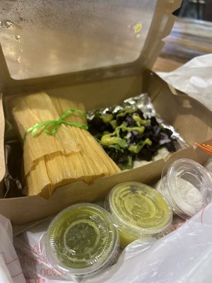 Tamales and Soft Taco🙌🏾  at La Vegana Mexicana in Santa Ana