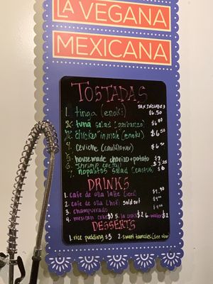 July menu 2 at La Vegana Mexicana in Santa Ana