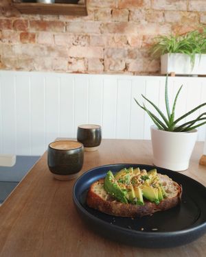 Avocado on toast! at Passiflora in Seaton