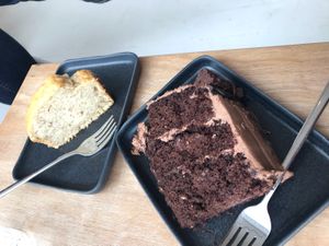 Really good cake!! at Passiflora in Seaton