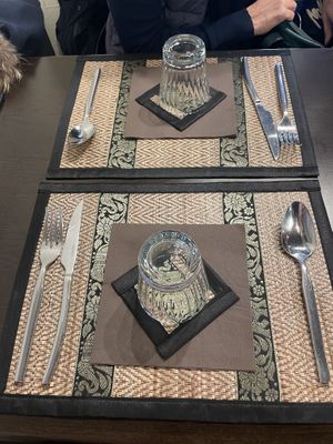 Table set  at Khao Thip in Nancy