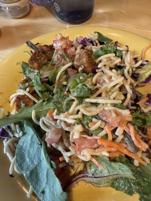 Avo crunch salad with added tofu  at Cafe Yumm in Eagle