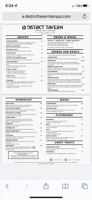   at District Tavern in Tampa