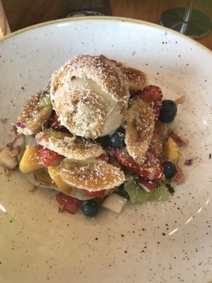 Protein blueberry pancakes  at The Shack in Penrith