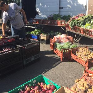 One of the veggies stalls at Farmers Market - Twickenham in South West London