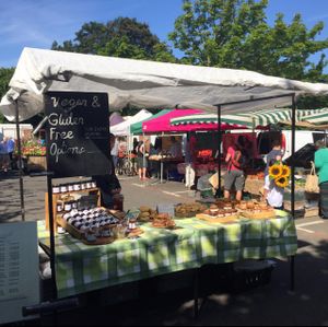 Muffins and flapjacks including 'vegan and gluten free options' at Farmers Market - Twickenham in South West London