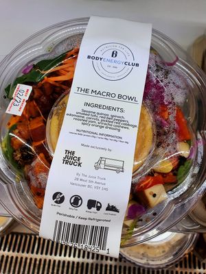 Macro bowl at Body Energy Club - Davie St in Vancouver