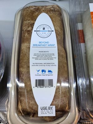 Beyond breakfast wrap at Body Energy Club - Davie St in Vancouver