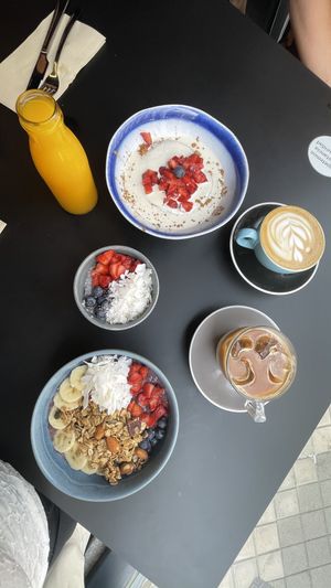 You’ll only enjoy the pancakes if you like coconut as they came served in this coconut milky liquid. Also, buckwheat flour means they’re really dense. Wasn’t a fan at Roots LaMarca in Madrid