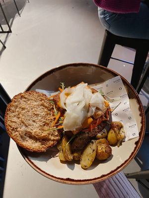 Super delicious vegan dream sandwich at Roots LaMarca in Madrid