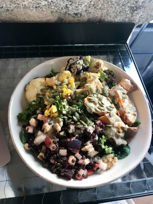 Microbiotic bowl at Roots LaMarca in Madrid
