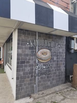 Outside of restaurant at Kudough's Donuts in San Juan