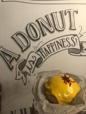 Vegan maracuya doughnut! at Kudough's Donuts in San Juan