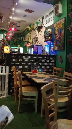 Inside at Atomic Burger in Oxford