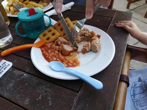 Kids meal at Old Vicarage in North London
