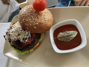 Tasty burgers  at Vegessence in Belgrade