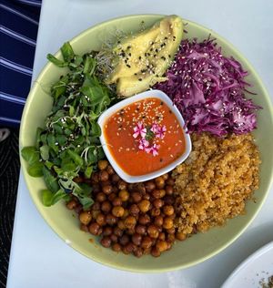 Buddha bowl at Vegessence in Belgrade