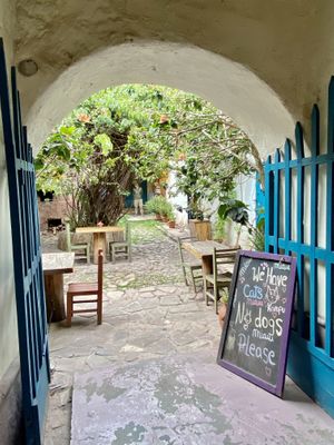 Entering the restaurant   at Kampu in Urubamba