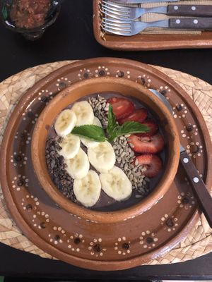vegan açaí bowl   at La Casa de las Mayoras in Cancun