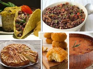 Our delicious food! at Vegan Dining Room at Institute Macrobiotic of Spain in Valencia