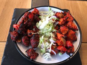 Vegan Lamb Tikka and Vegan Chicken Tikka Starters combination  at Parkfield Central in Wolverhampton