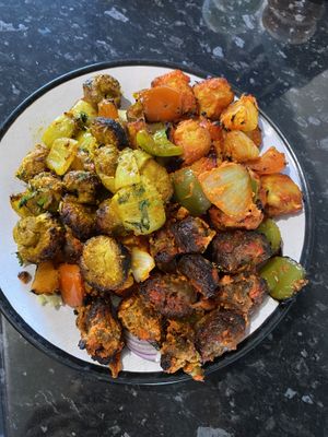 Vegan Lamb Tikka, Vegan Chicken Tikka, Tandoori Mushrooms   at Parkfield Central in Wolverhampton