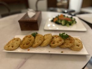 Fried lotus root  at Su Ming Xiang in Qingdao