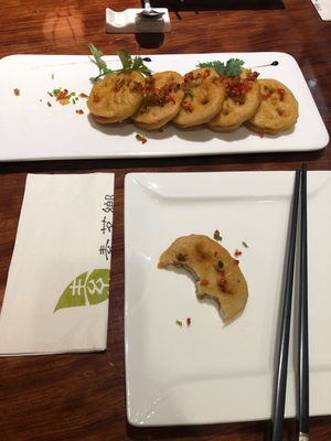 Fried lotus root at Su Ming Xiang in Qingdao