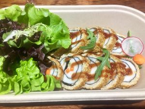 Takeout yam sushi at Su Ming Xiang in Qingdao