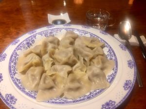 Carrot & mushroom dumplings at Su Ming Xiang in Qingdao